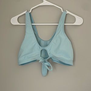 Blue cutout bikini top